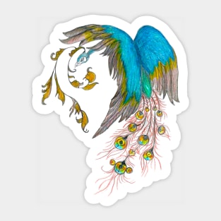 Vintage Peacock Sticker